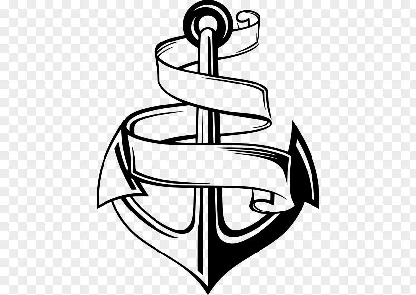 White Anchor Coloring Book Adult Child PNG