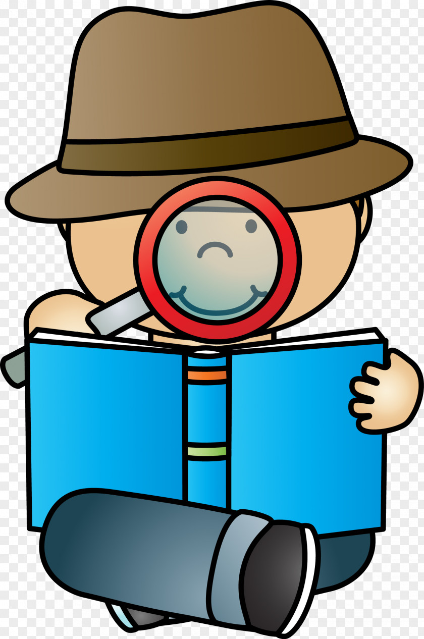 Boy Reading Detective Private Investigator Non-fiction Clip Art PNG