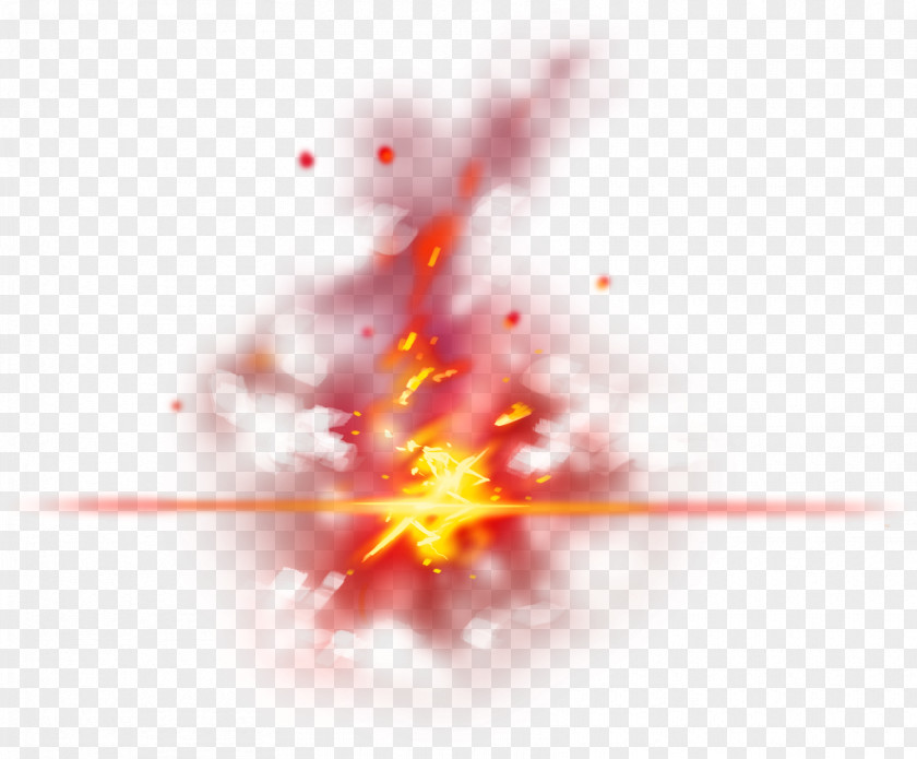 Red Shine Flame Effect Element Hibana PNG