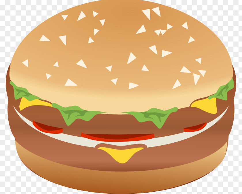 Colour Hamburger Cheeseburger Fast Food Slider Clip Art PNG