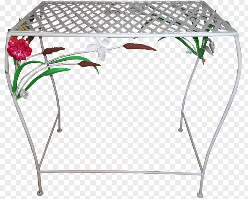 Hand-painted Floral Material Table Garden Furniture PNG