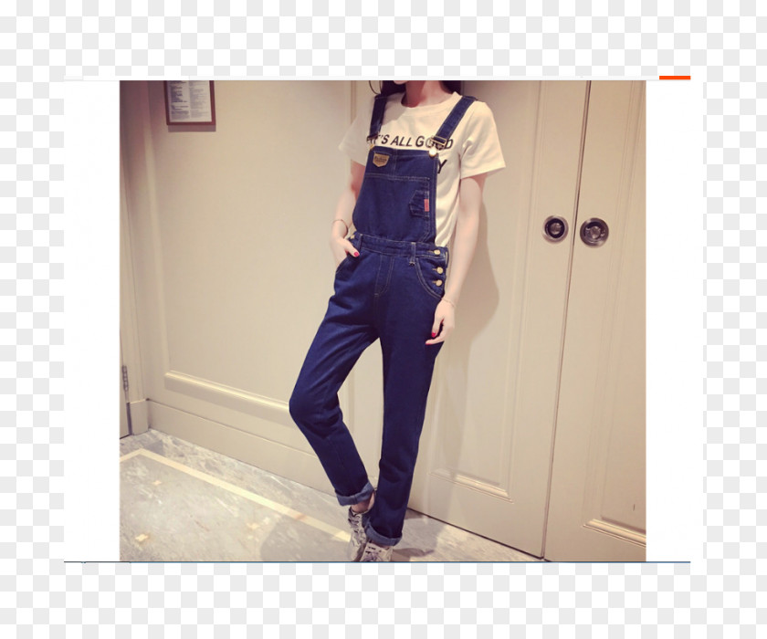 Jeans Pants Jumpsuit Braces Denim PNG