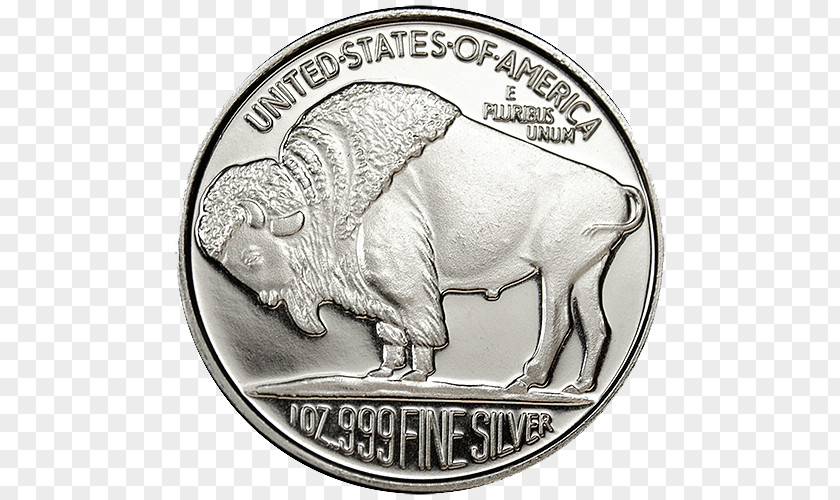 Silver Coin American Buffalo Bullion PNG