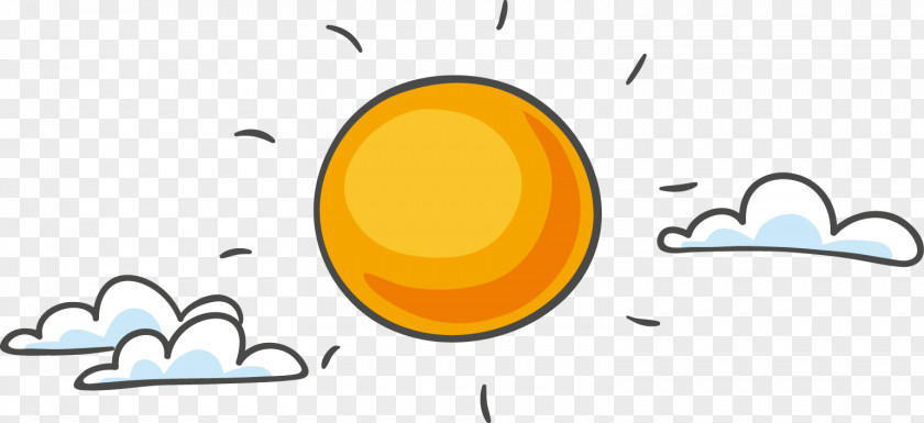 Beautifully Hand-painted Cartoon Sun Drawing PNG