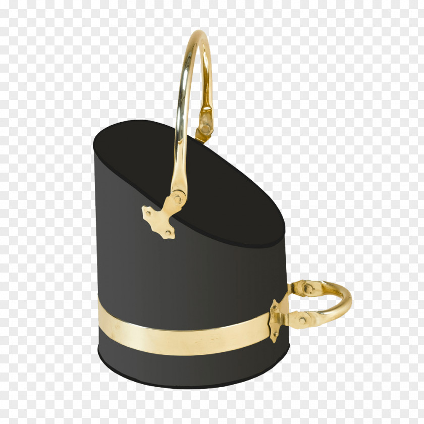 Stove Fireplace Coal Scuttle Brass PNG