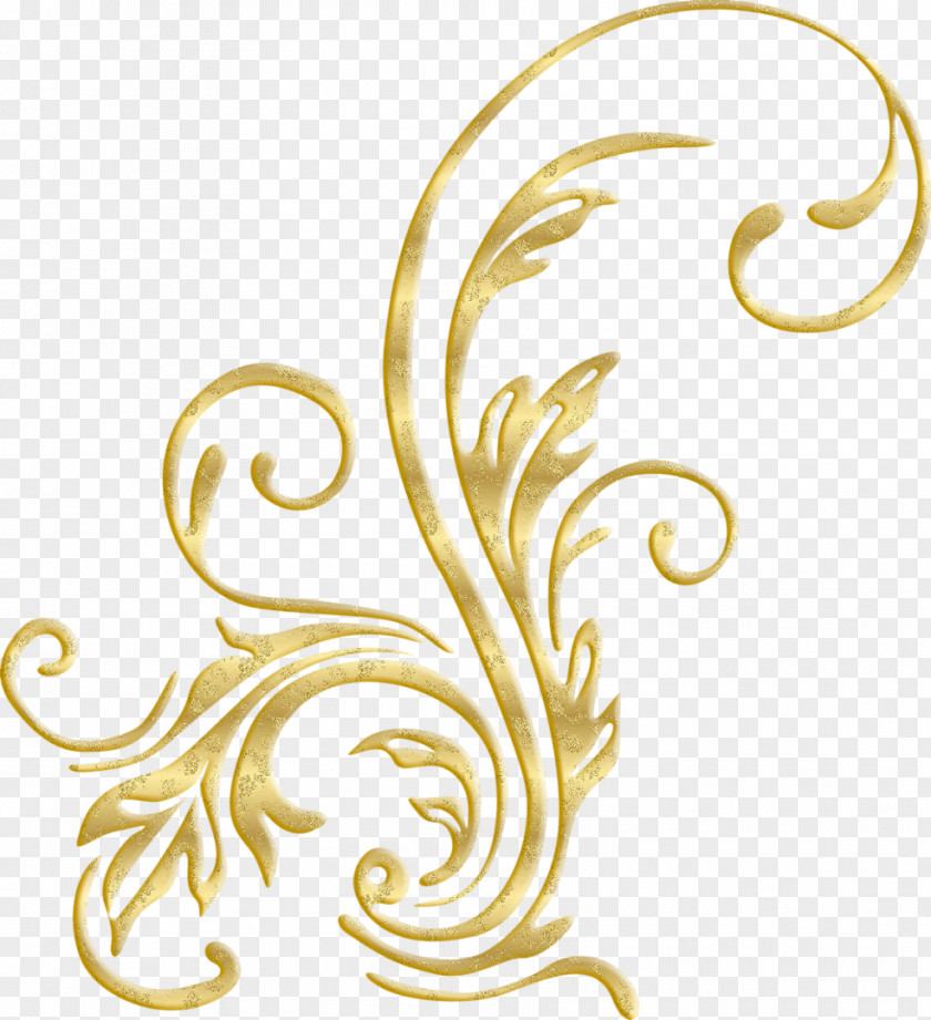 Golden Pattern Ornament Drawing PNG
