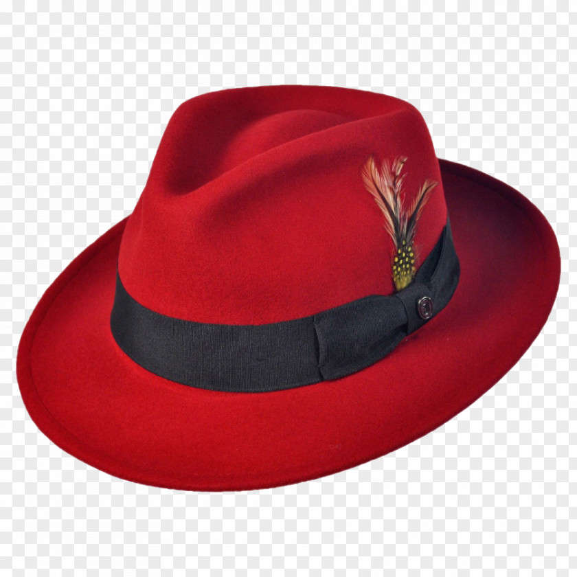 Red Hat Cap TrilbyHat Jaxon & James Pachuco Crushable C-Crown Fedora PNG