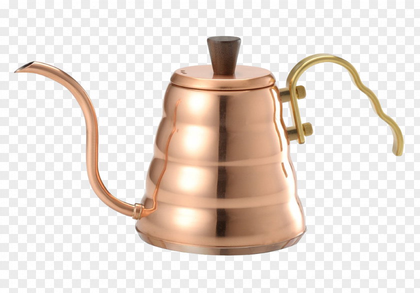 Brass Coffee Pot Brewed Kettle Copper Kitchen Stove PNG