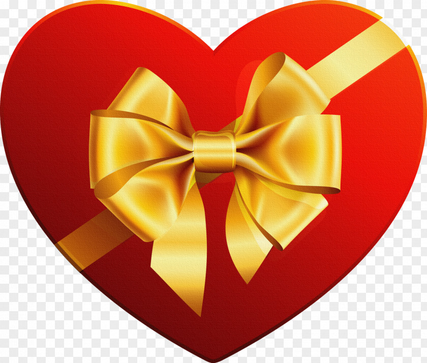 Gold Ribbons Valentine's Day Sweetest Heart Clip Art PNG