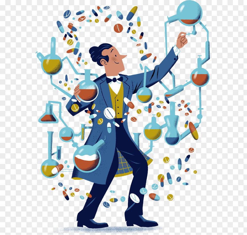 Science Chemistry Design Cartoon Illustration PNG