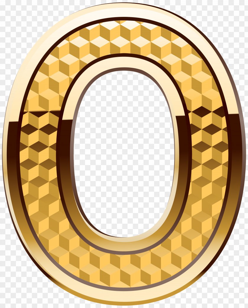Gold Number Zero Clip Art Image 0 PNG
