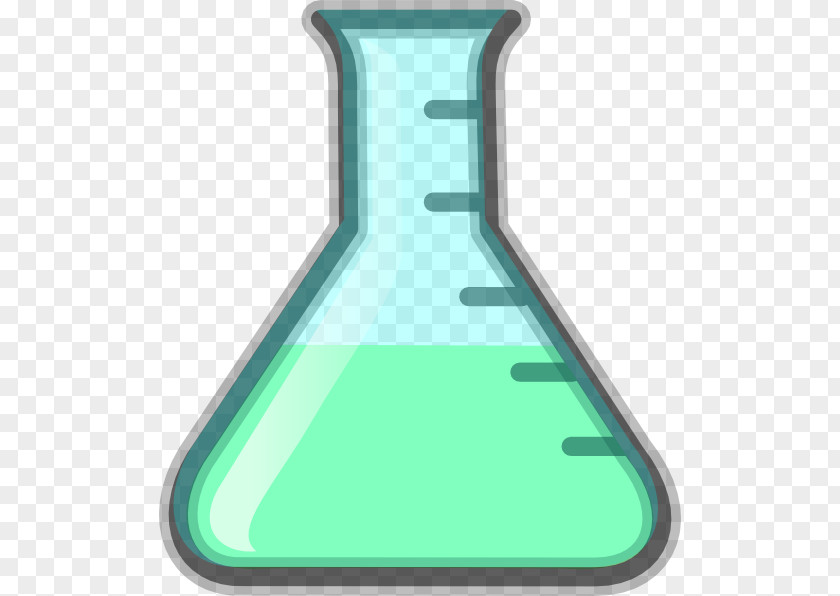 Light Green Laboratory Flasks Beaker Chemistry Erlenmeyer Flask PNG