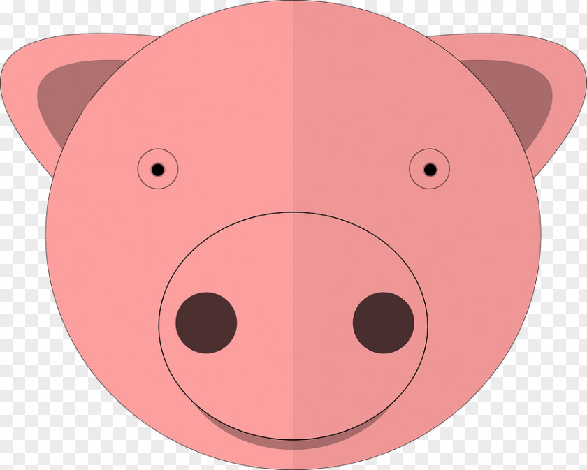 Pig Domestic Clip Art Cartoon Image PNG