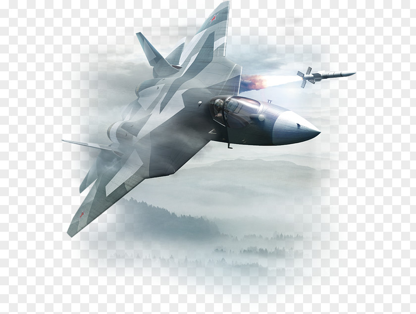 FIGHTER JET Russia Sukhoi PAK FA Airplane Su-30 KAI T-50 Golden Eagle PNG