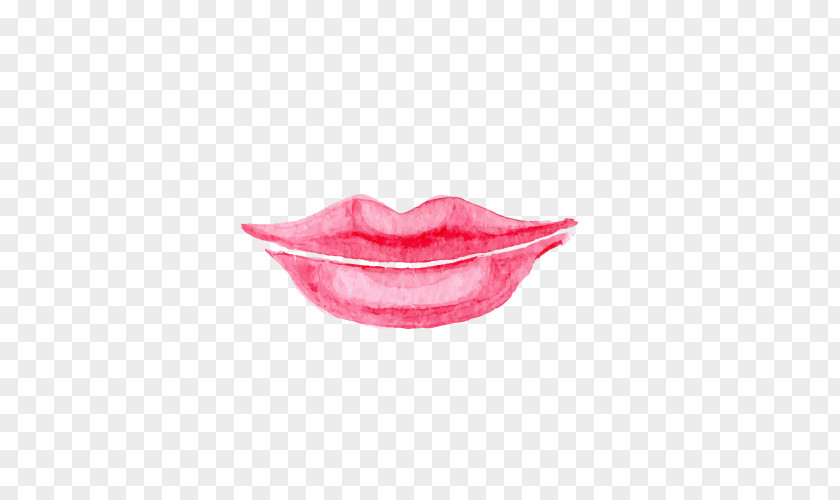 Painted Lips Lip Kiss Watercolor Painting PNG