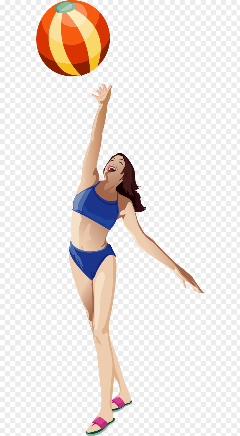 Volleyball Beauty Illustration PNG