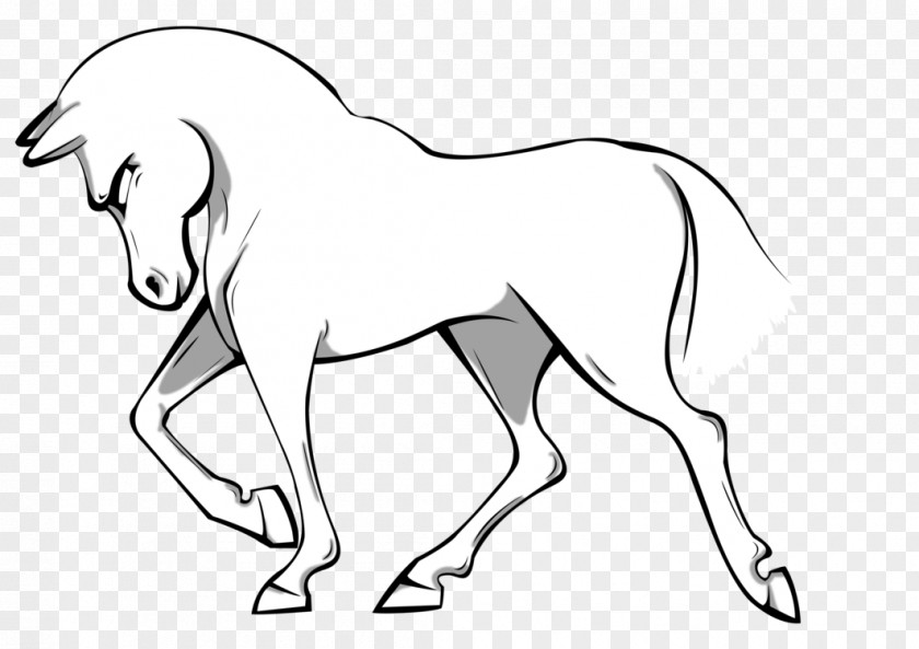 Horse Template Mustang Pony Foal Colt Clip Art PNG