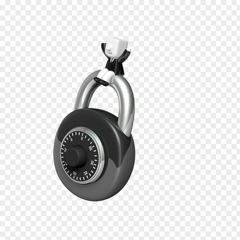 Time Scale 3D Computer Graphics Cartoon Lock PNG