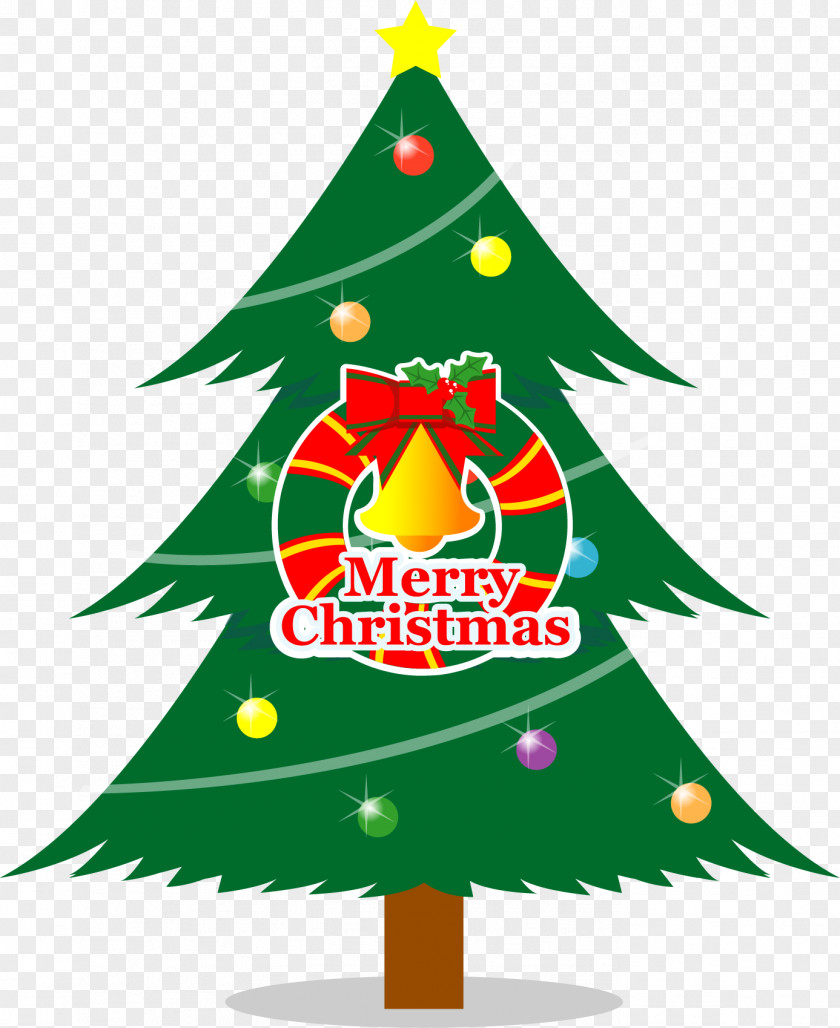 Christmas Theme Tree Element Vector Material Santa Claus Card Greeting Sister PNG