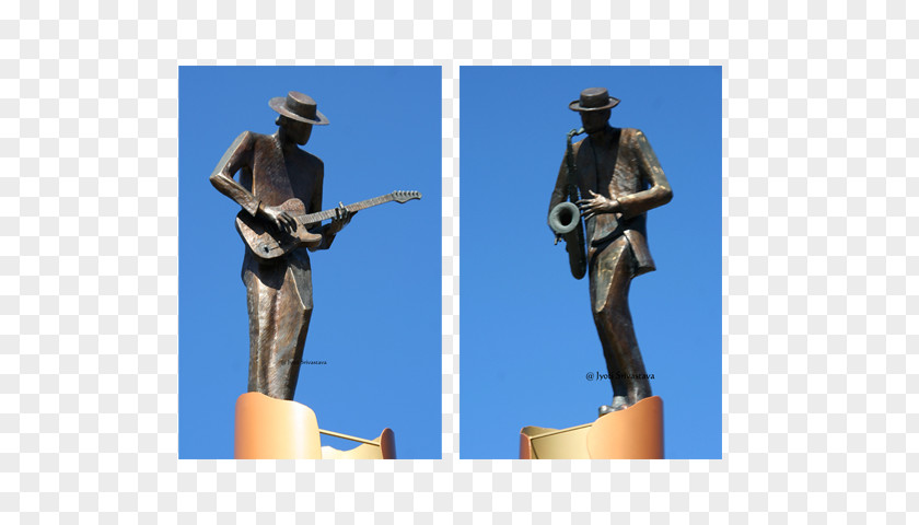 Saxophone Player Statue Figurine PNG
