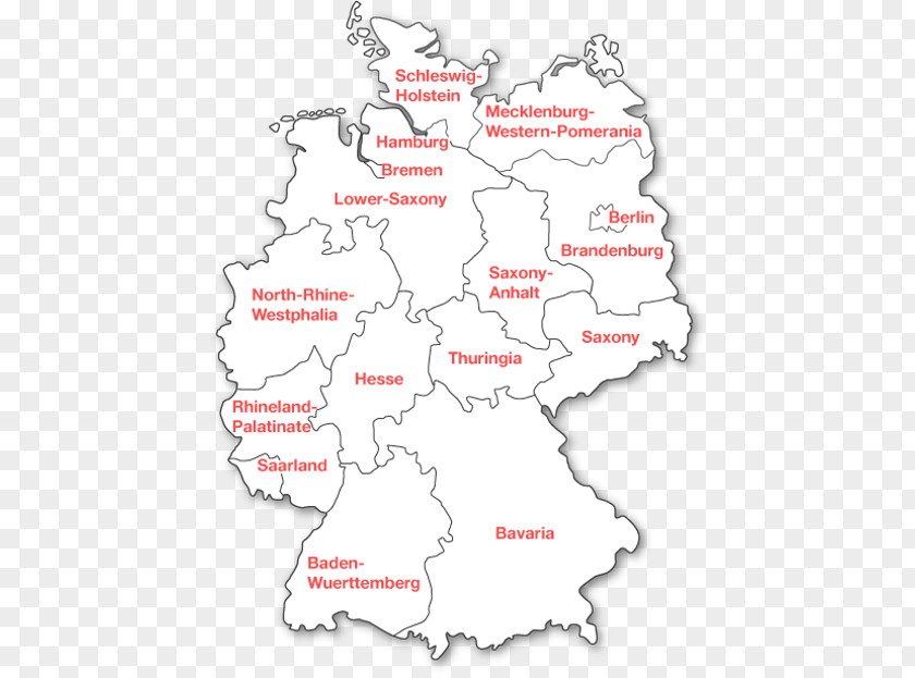 Type Map States Of Germany Saxony Bayern-Ticket Munich Friedrichshafen PNG