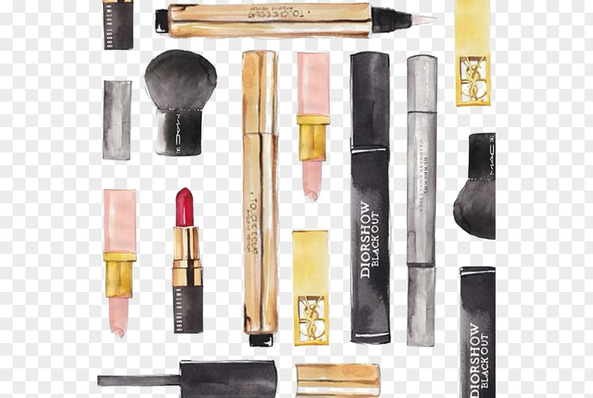Fashion Lipstick Cosmetics Make-up Illustration PNG