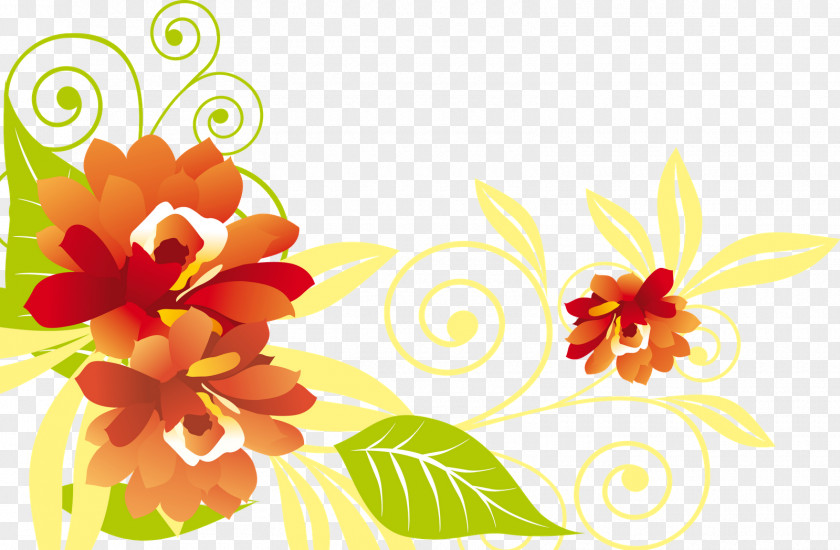 Flower Background Drawing PNG
