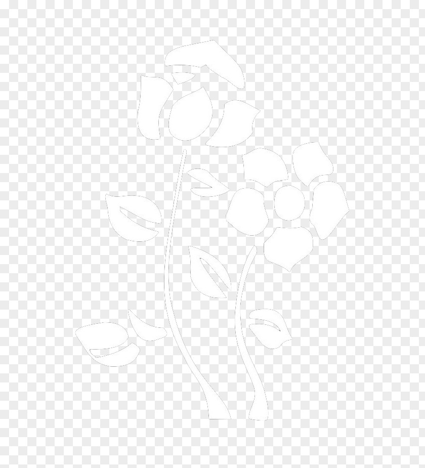 Flowers Silhouette Feather Snowflake PNG