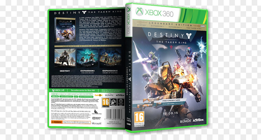 Xbox 360 Destiny: The Taken King Video Game One PNG