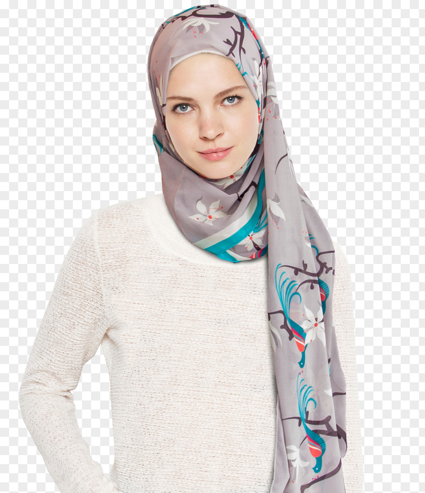 Hijba Design Element Hijab Scarf Headgear Bead Chiffon PNG