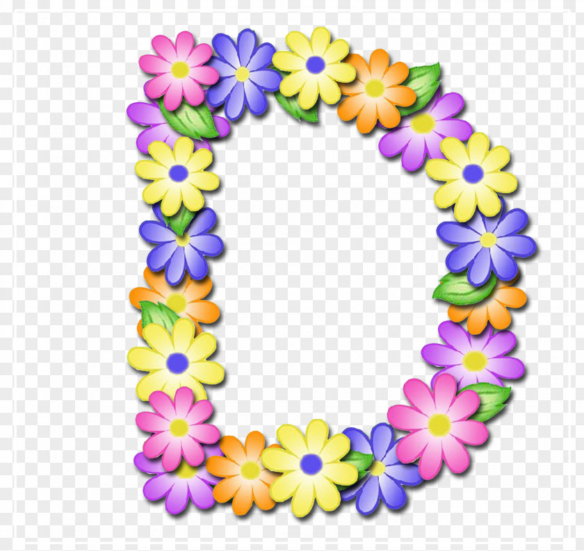 Pastel Flowers Letter Flower Alphabet PNG