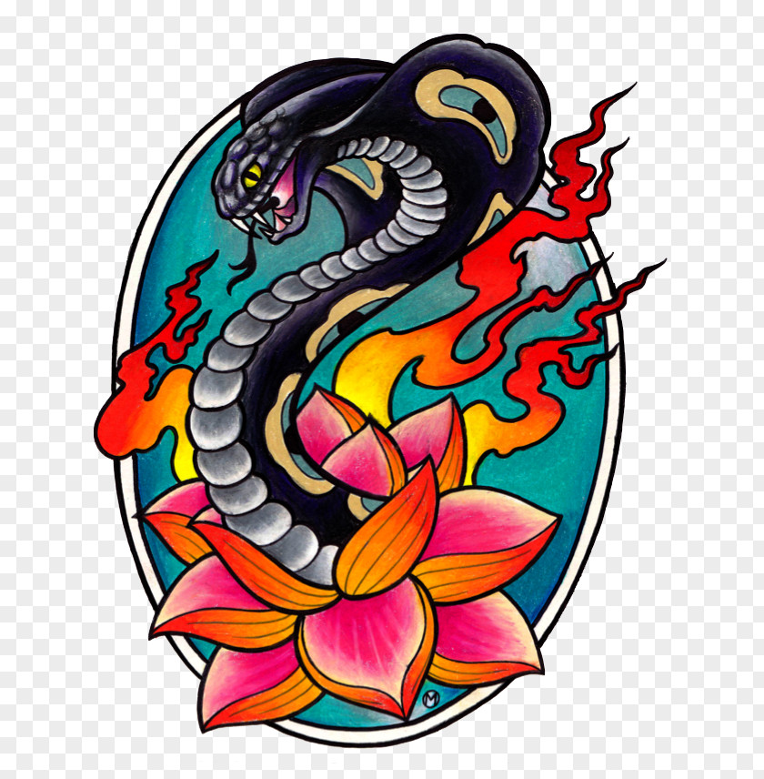 Tattoo New School Snakes Black Cobra Studio The King Clip Art PNG