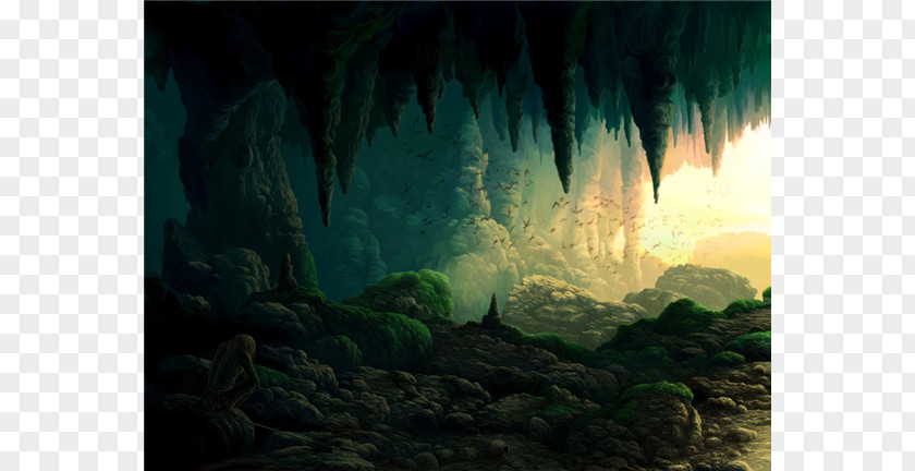 Fantasy Desktop Wallpaper Drawing Cave Dragon PNG