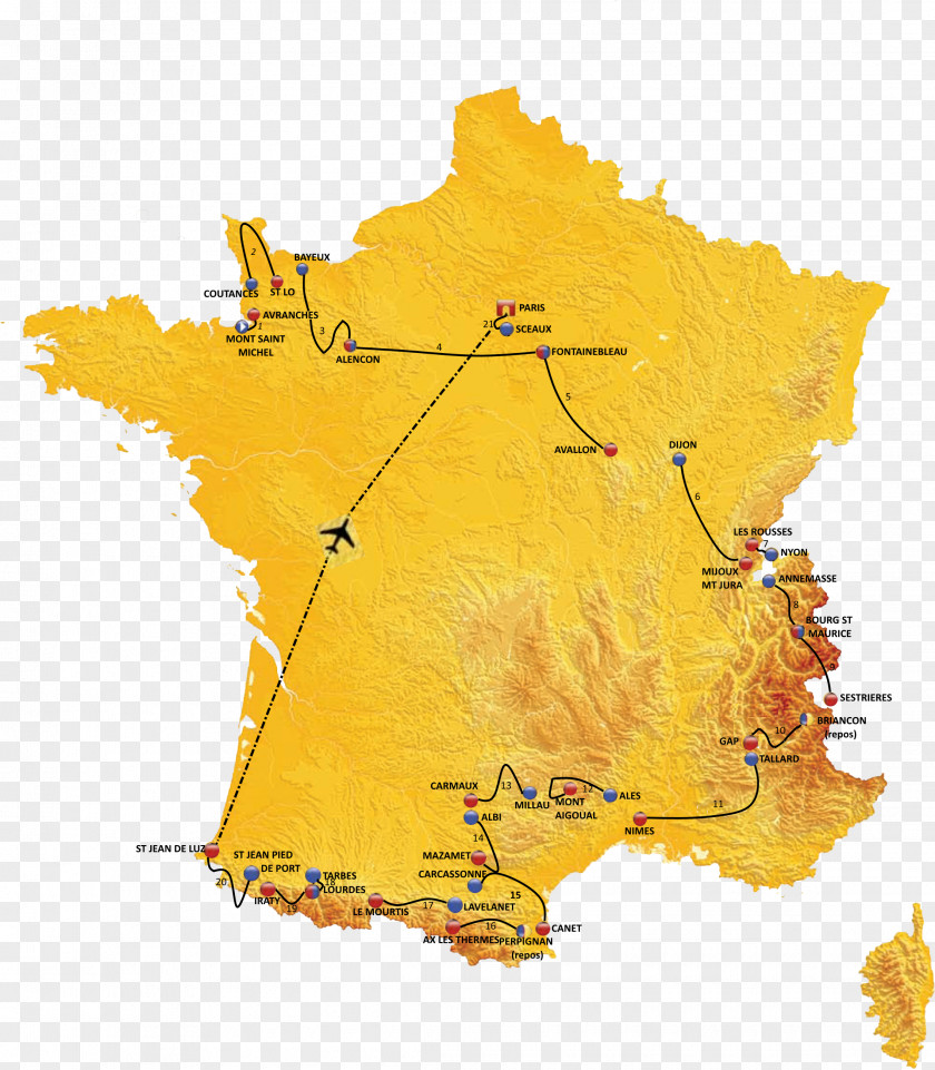 France 2018 Tour De 2016 Map 2019 PNG