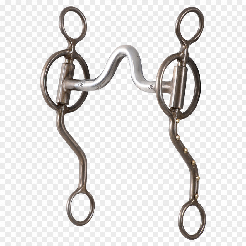 Horse Joe Beaver High Port Bit Calf Roping Curb Chain PNG