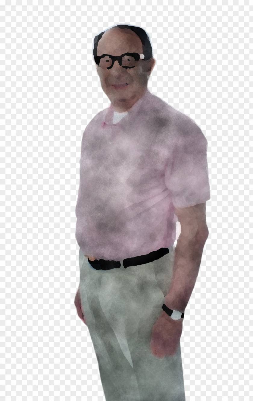 Tshirt Gentleman Clothing Male Standing Pink Neck PNG