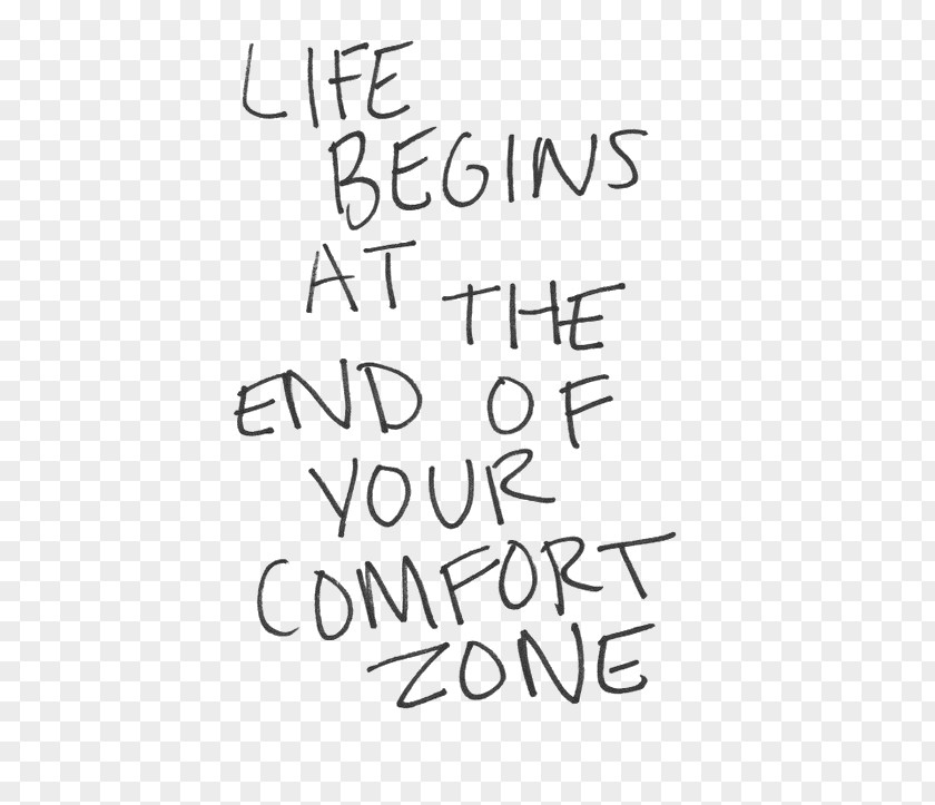 Coffee Quotes Life Begins At The End Of Your Comfort Zone. Happiness PNG