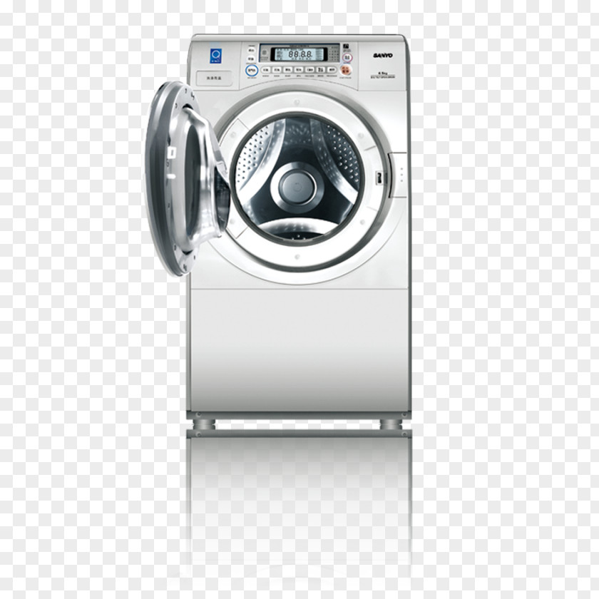 Drum Washing Machine Advertising Home Appliance Poster Sanyo PNG