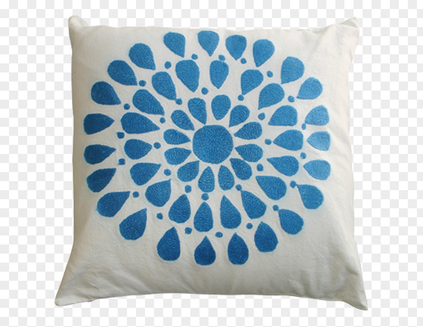 Flor Throw Pillows Cushion Blue House PNG