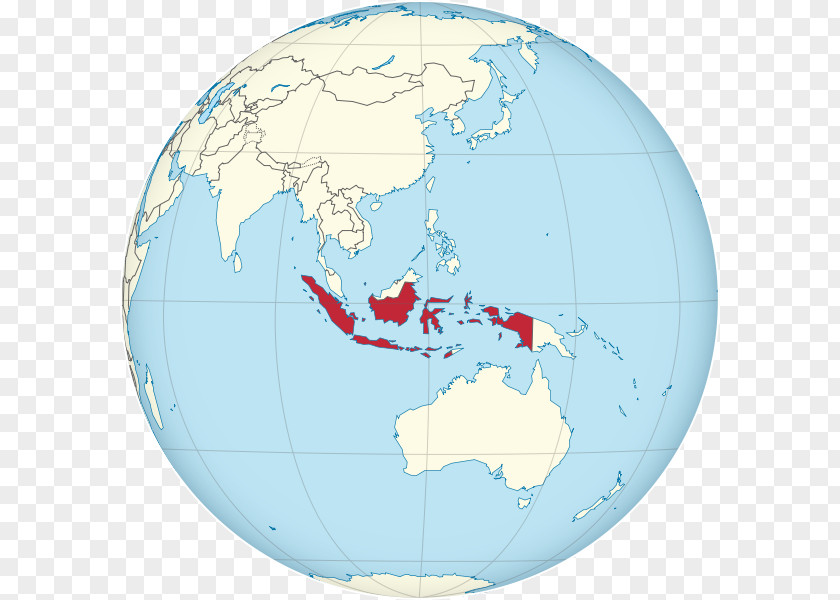 Indonesia Map Globe World PNG