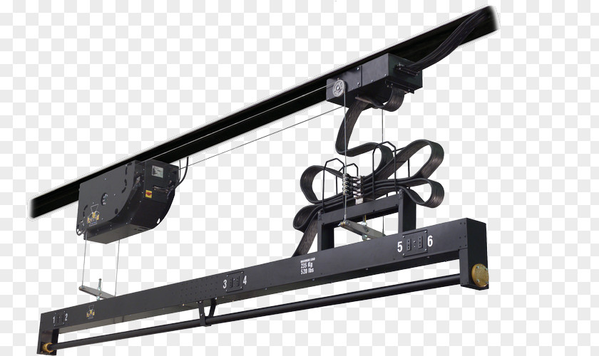 Mechanical Crane Hoist Winch Batten Stage Lighting Fly System PNG