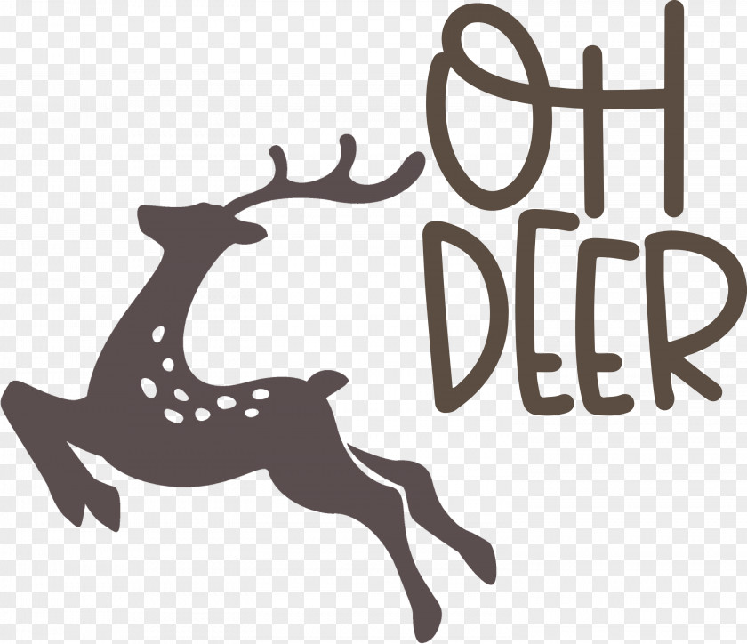 OH Deer Rudolph Christmas PNG