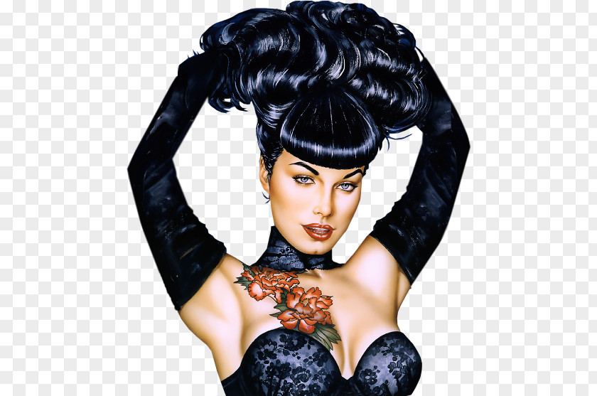 Bettie Page By Olivia Pin-up Girl Rocketeer Art PNG by girl Art, painting clipart PNG