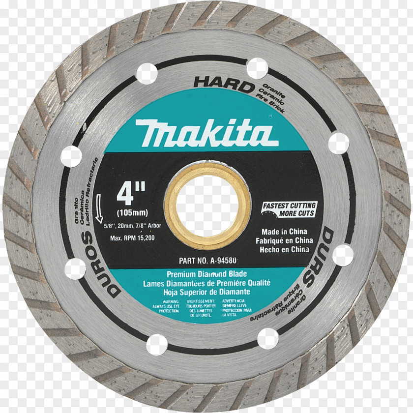 Diamond Blade Masonry Makita Saw PNG