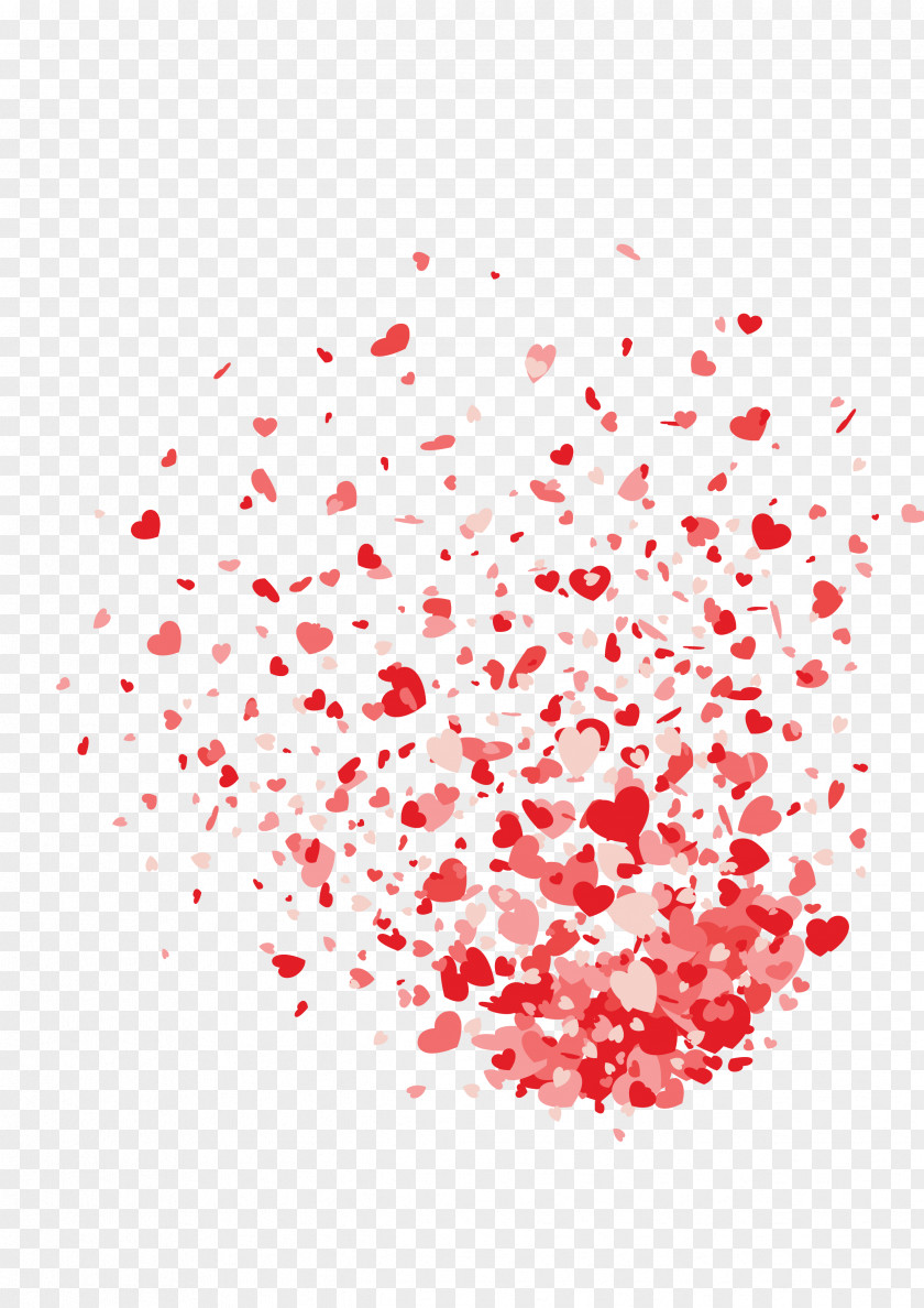 Divergent Petals Valentine's Day Heart Gift PNG