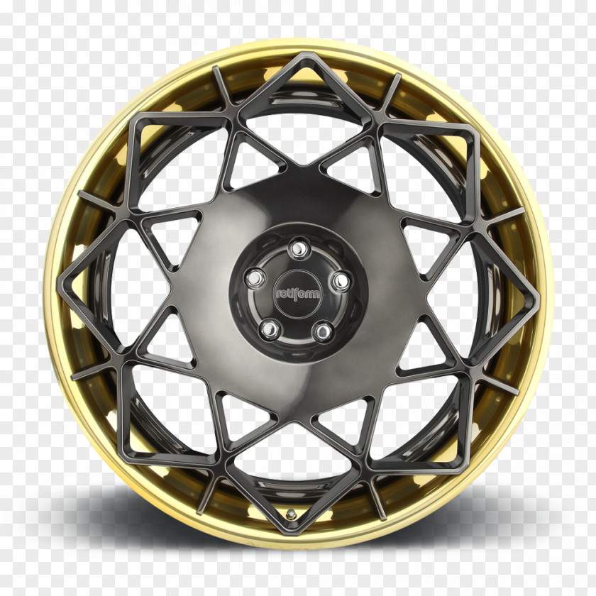 Lips Gold Alloy Wheel Car Hubcap Spoke Rim PNG