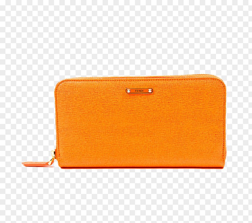 Ms. Fendi Purse Orange Wallet Coin Yellow PNG