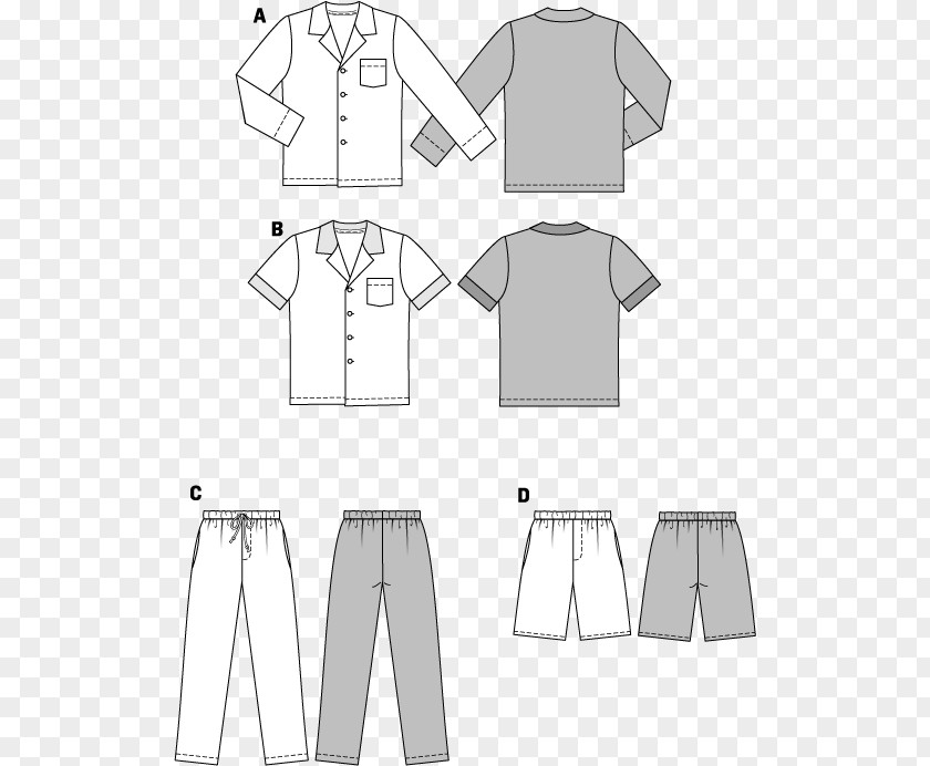 Sewing Pattern Sleeve T-shirt Burda Style PNG