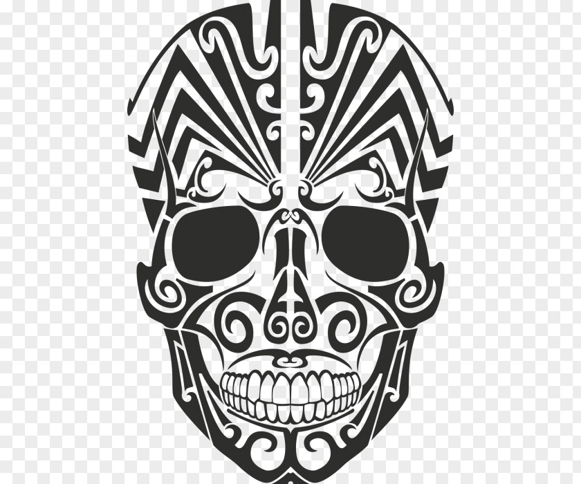 African Tribes Calavera Wall Decal Sticker Skull PNG