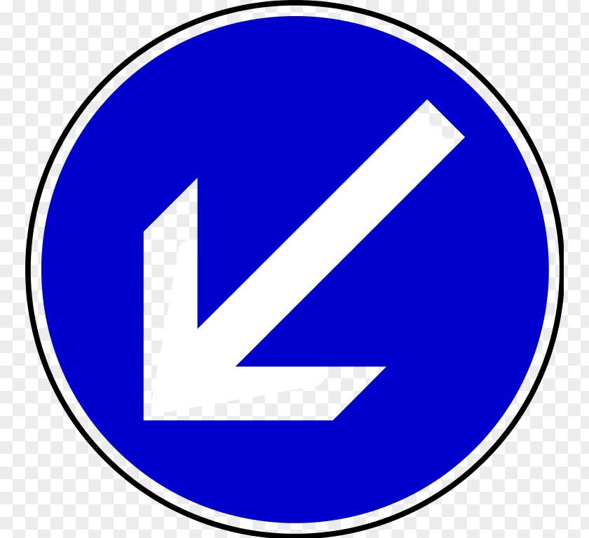 Arrow Traffic Sign Mandatory PNG